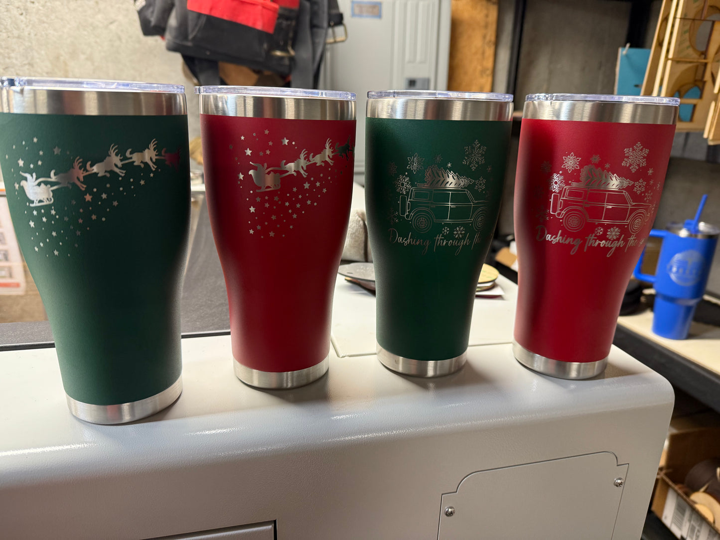 Bronco Christmas Tumblers