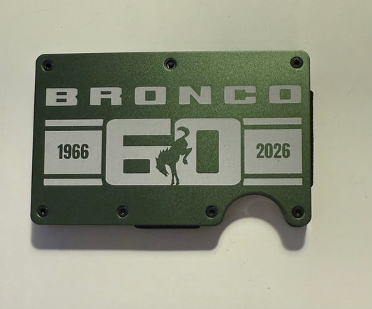 Bronco 60th Anniversary RFID style metal wallet